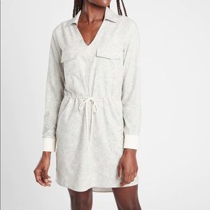 Athleta Cream Long Sleeve Dress